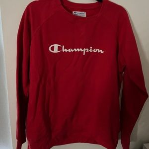 Red Champion Crewneck